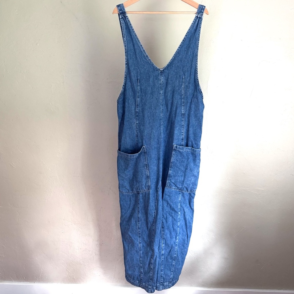 Free People High Roller Overall Denim Jumpsuit